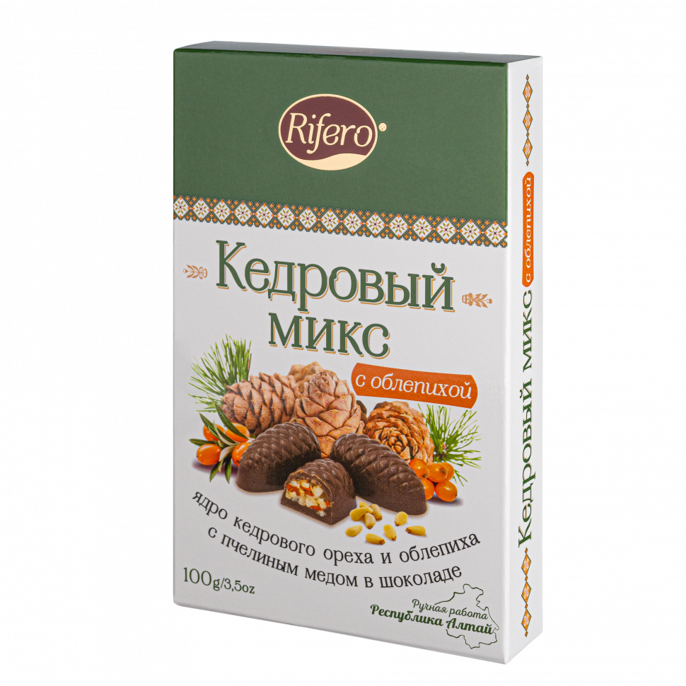  Риф и ко Конфеты "Кедровый микс ОБЛЕПИХА" 100г      в Егорьевске