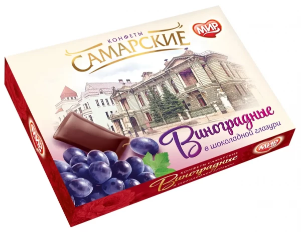 №2 КФ МИР Виноградные в шоколадной глазури 160г  в Егорьевске