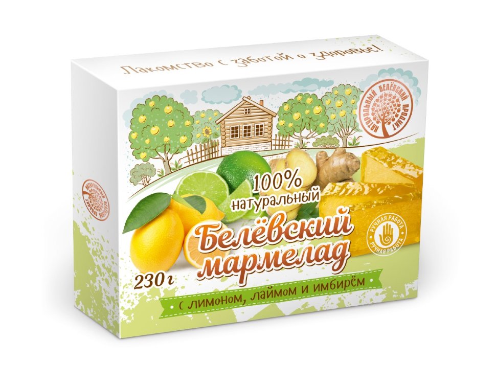  Мармелад белевский "Лимон-лайм-имбирь" 230г  в Егорьевске