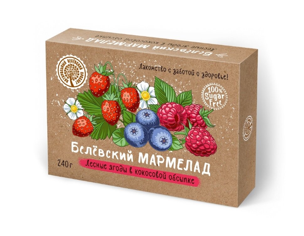  Мармелад белевский на фруктозе 240г "ЛЕСНЫЕ ЯГОДЫ"  в Егорьевске